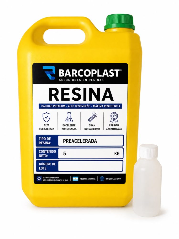 Resina Náutica Común, resina poliéster preacelerada de 5 kg